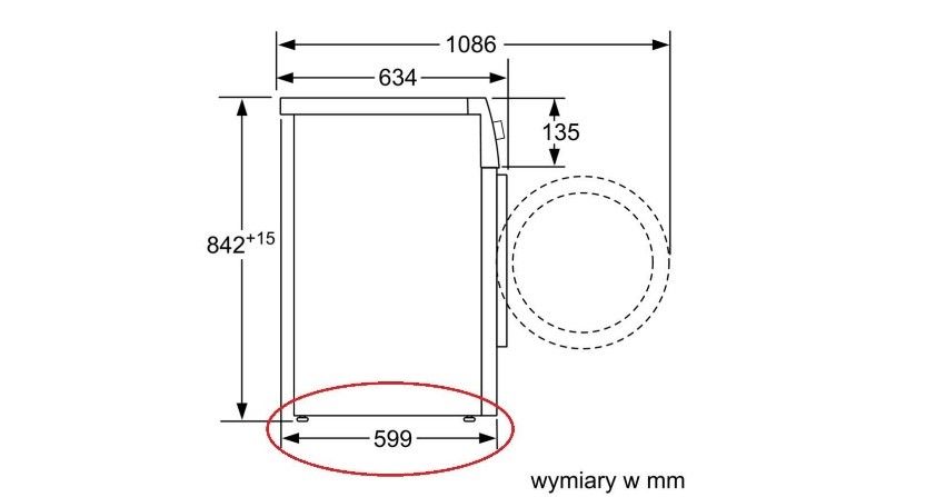 ilustracja przedstawia jakie wymiary ma suszarka do ubrań