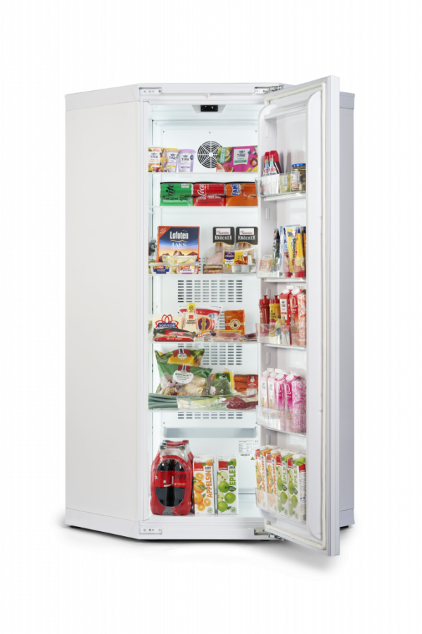 wnętrze - lodówka narożna Norcool Corner Fridge